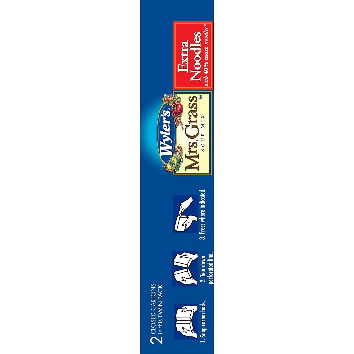 Wyler's Mrs. Grass Extra Noodles Soup Mix – Kid-Friendly Sick Day Dinner for Tummy Troubles