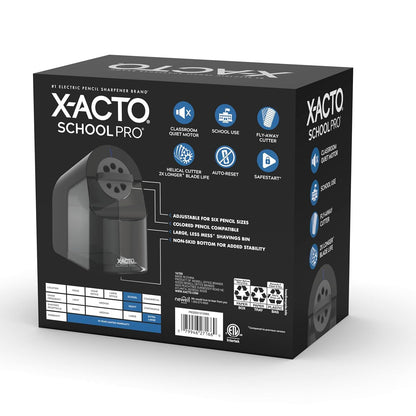 X-ACTO Bulk Pencil Prep Sharpener for Start-of-Year Classroom Setup, Reliable Daily Sharpening with Auto-Stop