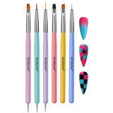 BrushLovers Child-Friendly Nail Art Brush Kit – Washable Paint Brushes for Playroom Art Activities