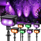 Brizled Solar Robot Spot Lights 4 Pack – Unique Halloween and Housewarming Gift for Homeowners