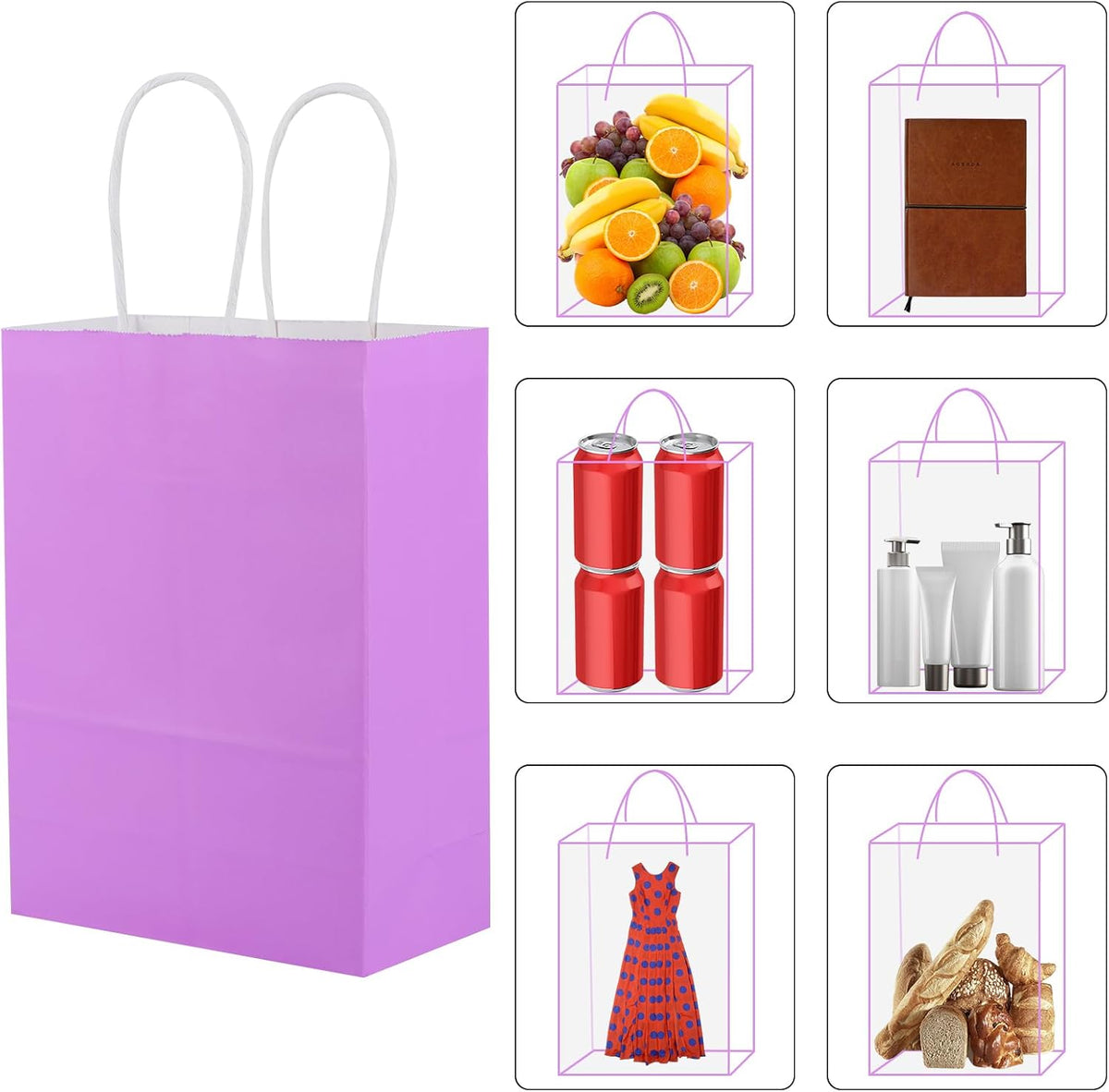XPCARE Solid Color Paper Gift Bags 32 Pack, Housewarming Present Bags with Blank Surface for Personal Notes