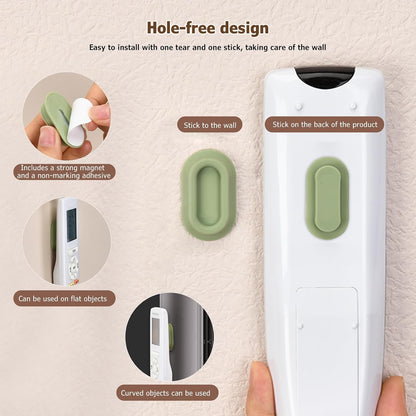 XYOFUN Flush Mount Remote Control Holder - Tool Free Adhesive Organizer for Clean Line Minimalist Walls