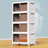 YFXCVSL 4 Tier Designer Storage Bins Blending Function with Home Aesthetic