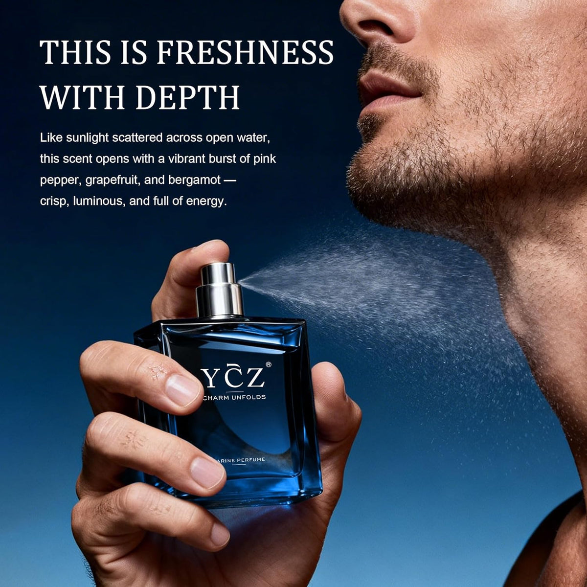 Ycz Midnight Marine Eau de Parfum – Valentine's Day Gift for Men, Premium Gift-Ready Men's Cologne
