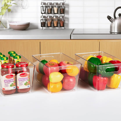 YIHONG Clear Storage Bins – Nursery Safe Organizer for Baby Supplies, Clear Stackable Bins