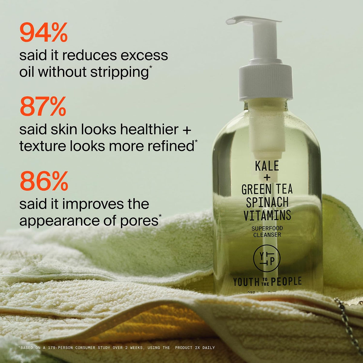 Youth To The People Superfood Cleanser - Antioxidant Green Tea Face Wash to Elevate Your Daily Skincare Ritual