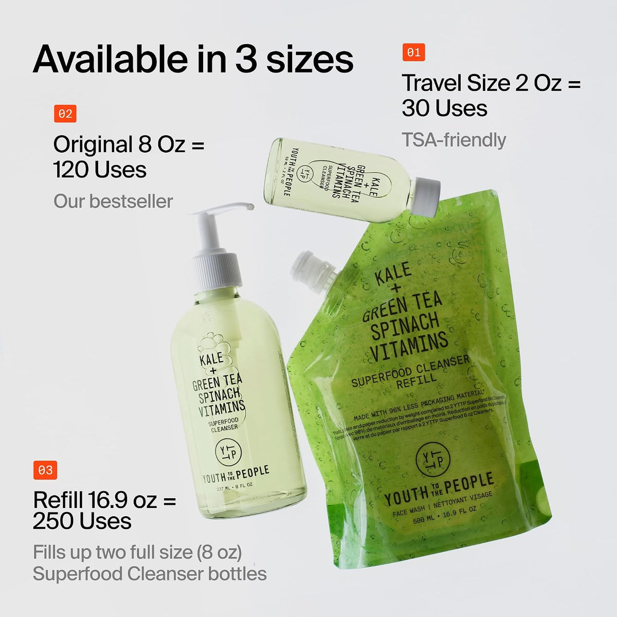 Youth To The People Superfood Cleanser - Antioxidant Green Tea Face Wash to Elevate Your Daily Skincare Ritual