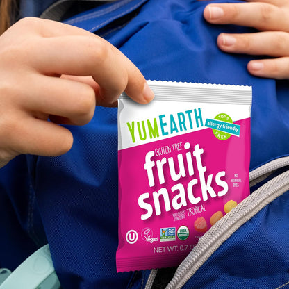 YumEarth Allergy Friendly Fruit Snacks for Sensitive Kids – No Artificial Dyes or Flavors
