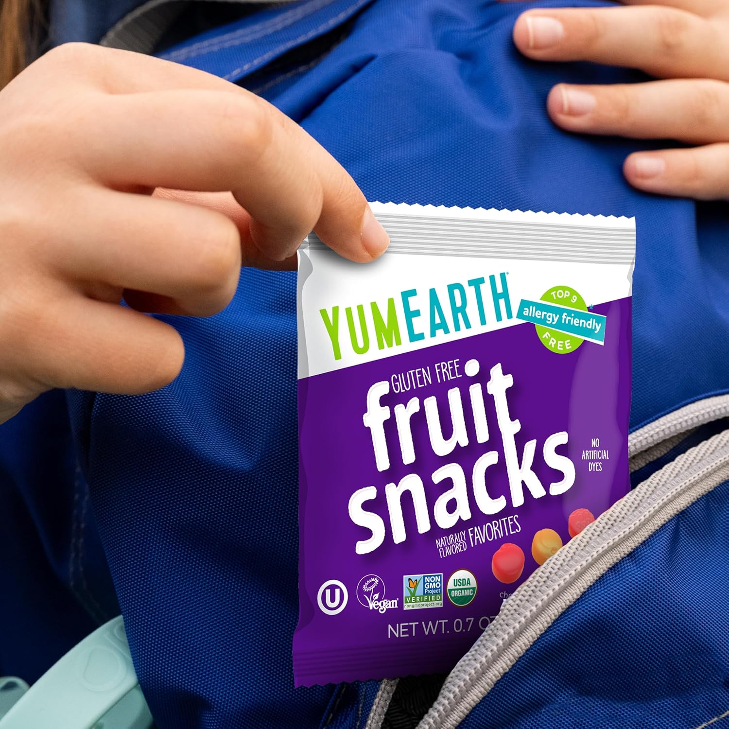 YumEarth Organic Fruit Snacks – Allergy Safe School Lunchbox Treat for Kids, Top 9 Allergen Free Pouches