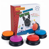 Artist Unknown Voice Recording Button 4 Pack – Travel-Friendly Pet Buzzer for Park Outings and Backyard BBQs, Replayable Sound Buttons