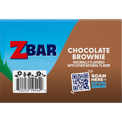 Zbar Chocolate Brownie Soft-Baked Granola Bars — Portable Snack for Family Road Trips and Camping, 24 Pack