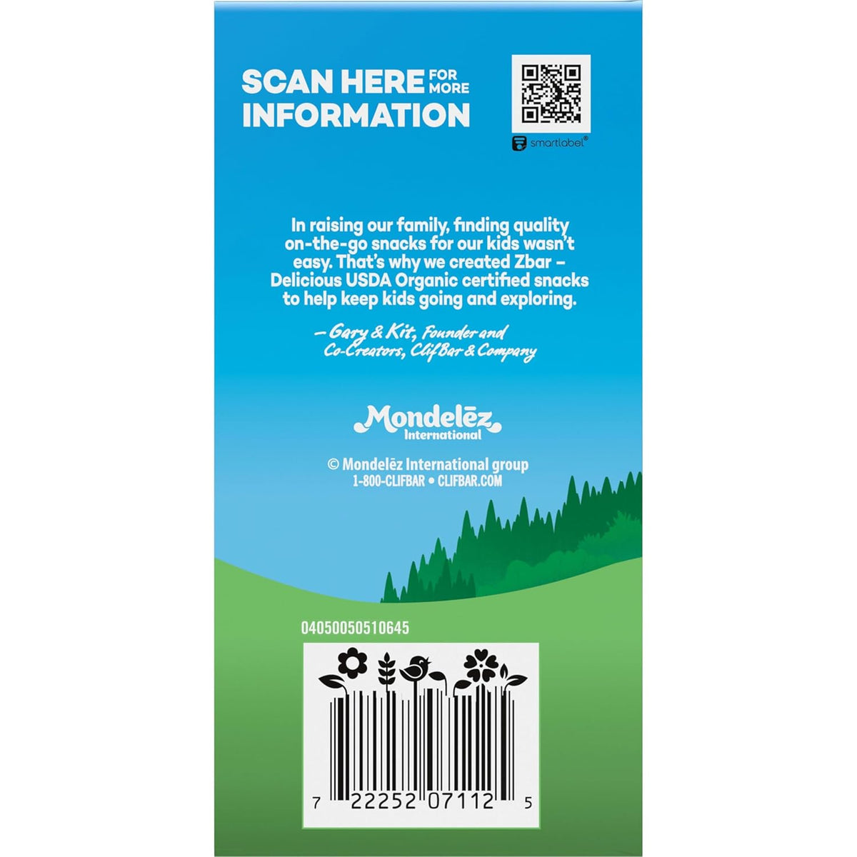 Zbar Oat Bites - Iced Oatmeal Cookie - USDA Organic School Lunchbox Snack for Kids - 6 Individually Wrapped Whole Grain Packs