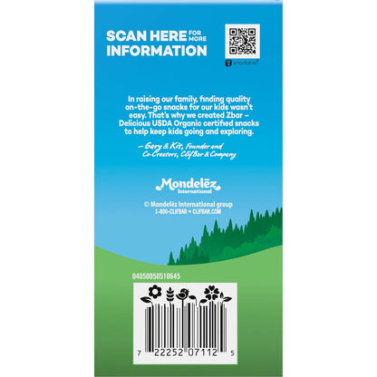 Zbar Oat Bites - Iced Oatmeal Cookie - USDA Organic School Lunchbox Snack for Kids - 6 Individually Wrapped Whole Grain Packs
