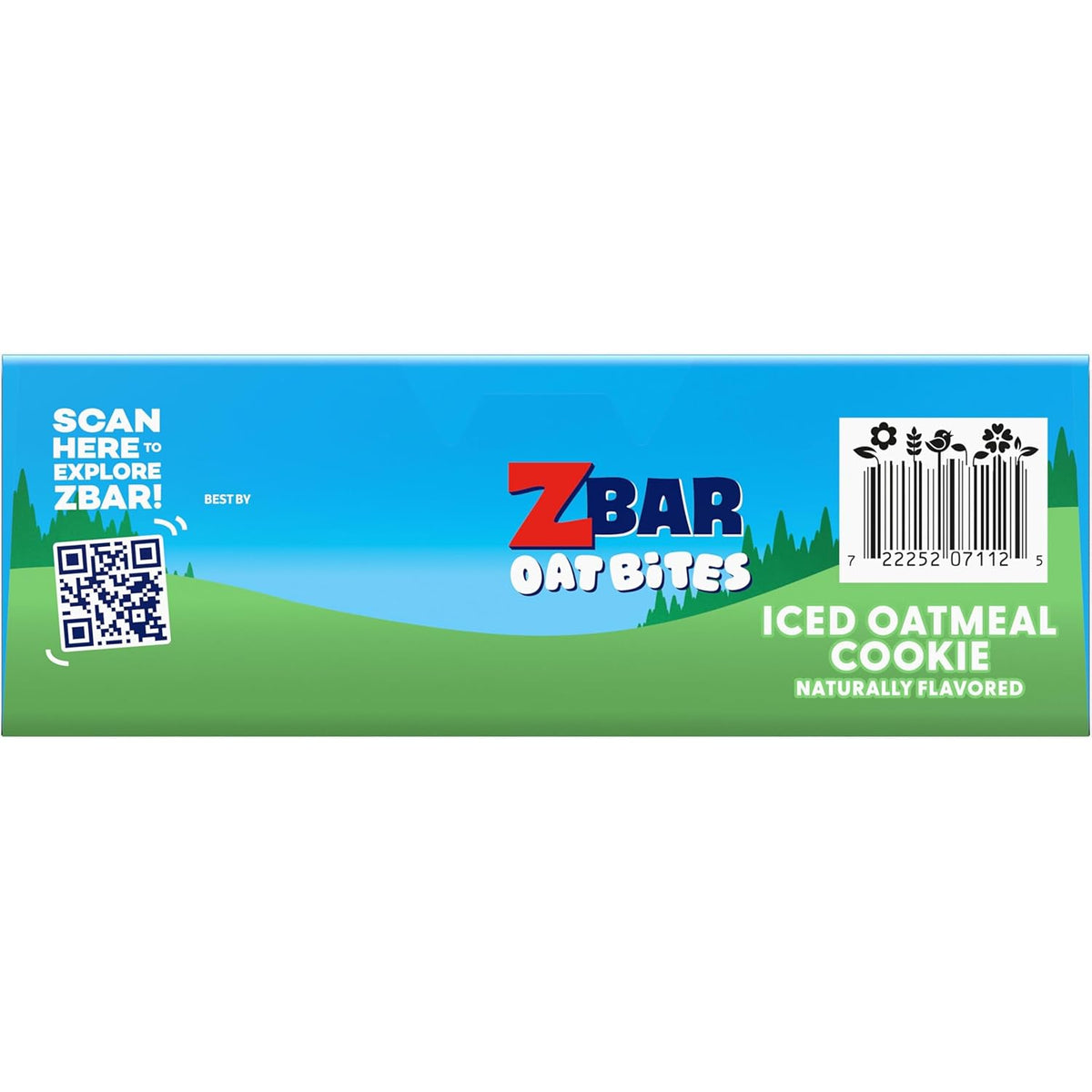 Zbar Oat Bites - Iced Oatmeal Cookie - USDA Organic School Lunchbox Snack for Kids - 6 Individually Wrapped Whole Grain Packs