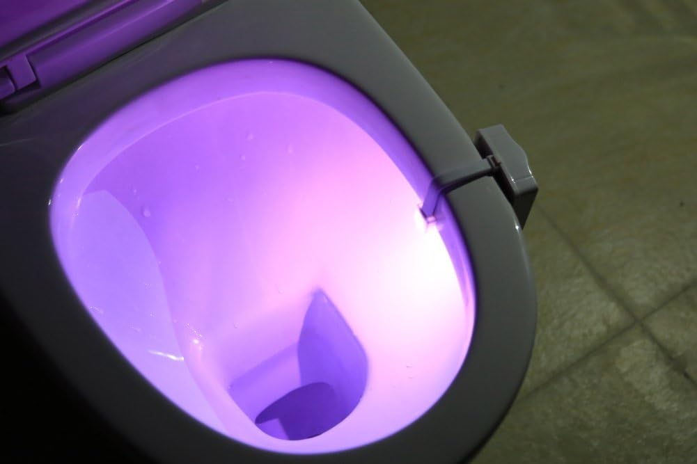 ZEZHOU Toilet Night Light 2 Pack – Funny Gag Gift for Dad and Husband, Color Changing Bathroom Gadget for Birthday and Christmas Stocking
