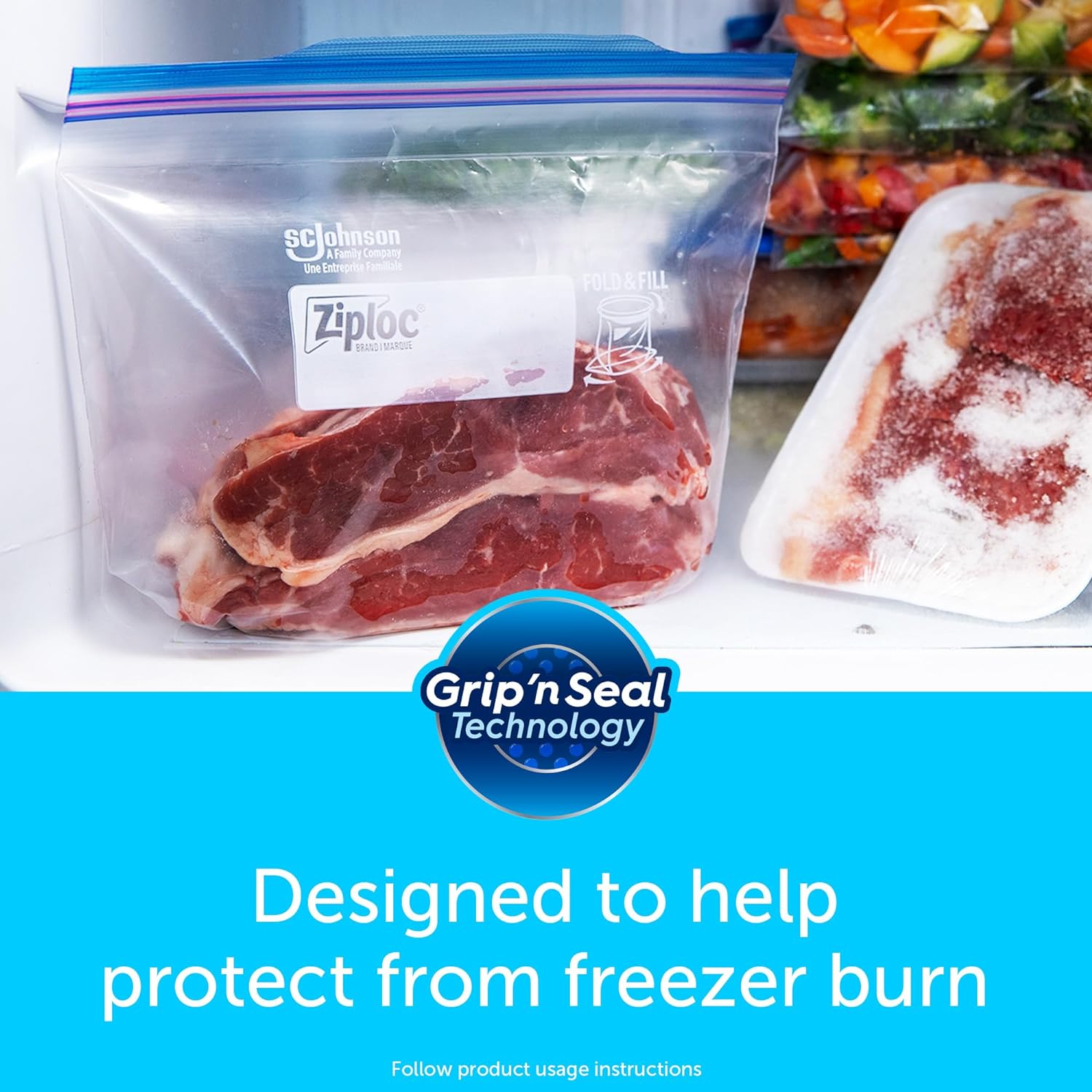 Ziploc Gallon Freezer Bags – Streamlined Bulk Storage to Simplify a Clean, Clutter-Free Kitchen