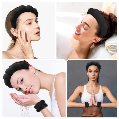 Zkptops Bubble Hairband – Versatile Workout Headband for Light Exercise, Stretchy Puffy Band for Studio Sessions