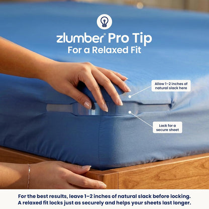 ZlumberLock Corner Sheet Locks – Better Night's Sleep Upgrade, Holds Sheets in Place Through Every Position