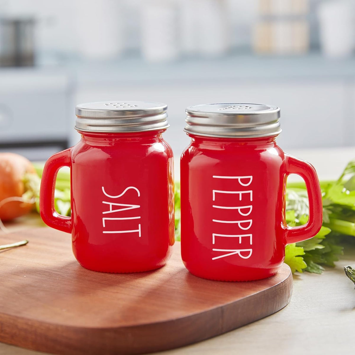 ZOSUJO 4 oz Glass Salt and Pepper Shakers – Birthday Gift for Mom and Her, Kitchen Decor Surprise