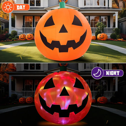 ZPISF Giant Pumpkin Halloween Inflatable - Pet and Child Safe Lawn Display with No Open Flame or Hot Surface