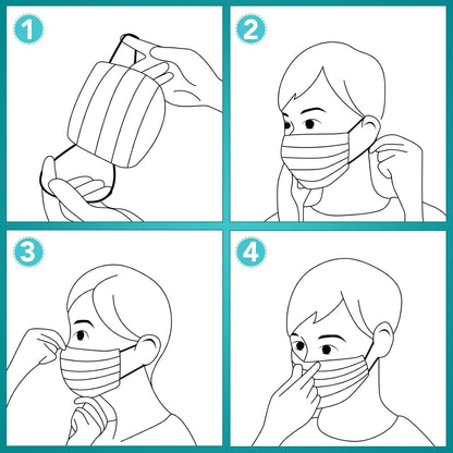 ZTANPS 3 Ply Black Face Masks Bulk – Disposable Coverage for Public Transit and Outdoor Errands