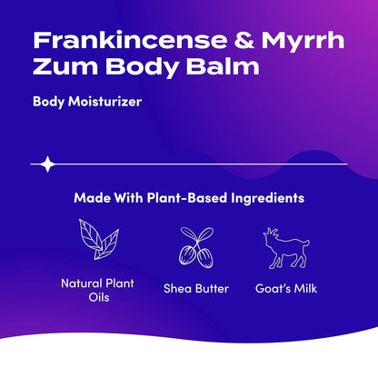 Zum Body Balm Moisturizer – Neutral Toned Metal Canister for an Uncluttered Vanity, 2.5 oz Natural Balm in Four Signature Scents