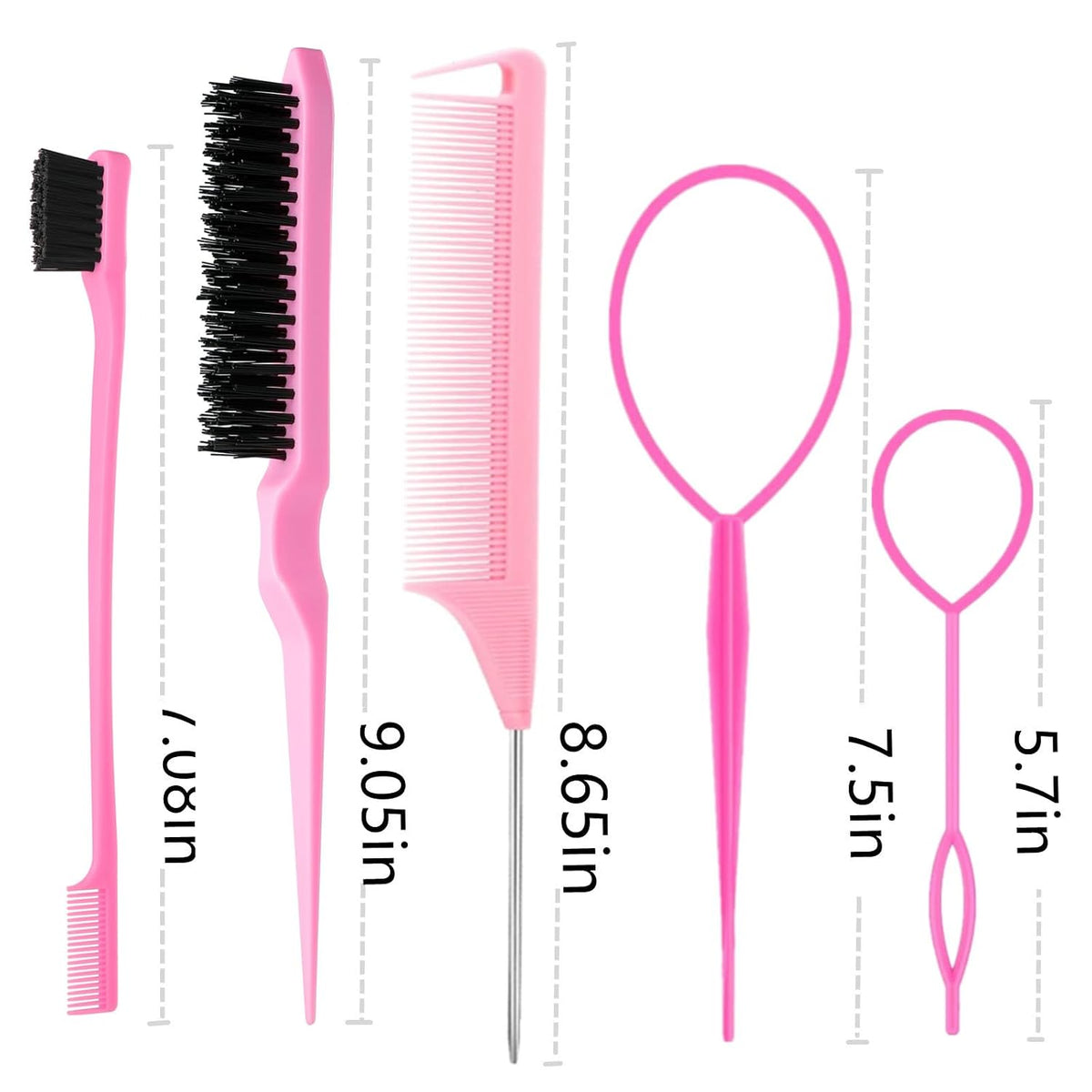 ZVOREI Personal Care Hair Styling Kit – Gentle Brushes and Topsy Tail Tools for a Relaxing Bathroom Wind-Down
